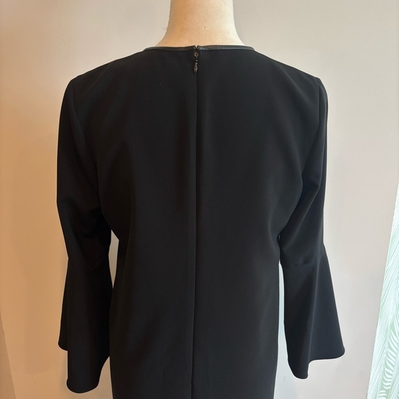 Polo Ralph Lauren Black Bell Ruffle Sleeve Sheath Dress Quiet Luxury Classic - Picture 12 of 13